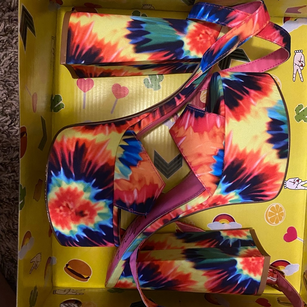 Tie dye heels